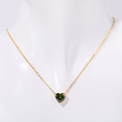 Twelve - Month Birthstone Heart Pendant Necklace: A Love - Infused Treasure