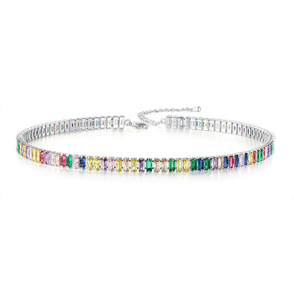 🌈Colorful Zircon Tennis Choker