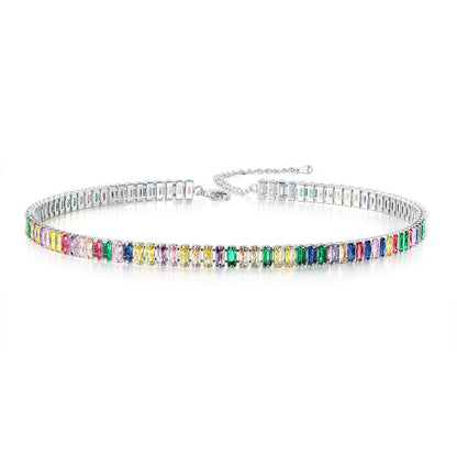 🌈Colorful Zircon Tennis Choker