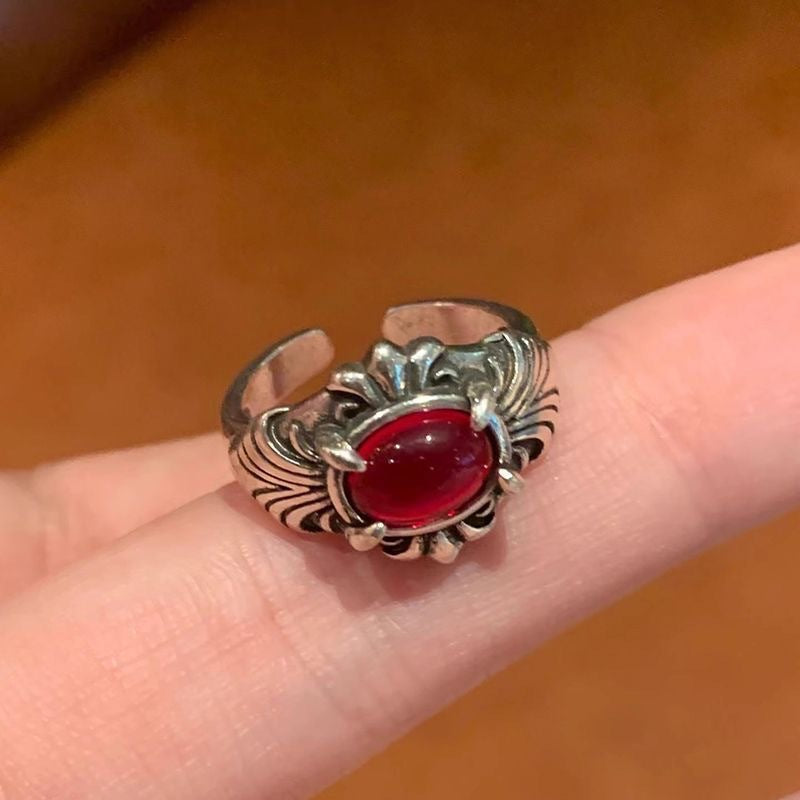 Gothic crown sterling silver ring (Adjustable)