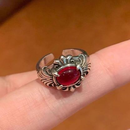 Gothic crown sterling silver ring (Adjustable)