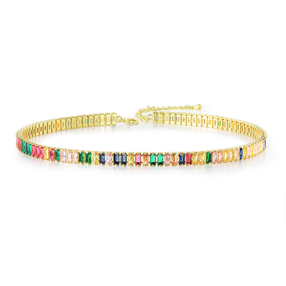🌈Colorful Zircon Tennis Choker