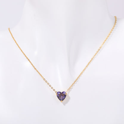 Twelve - Month Birthstone Heart Pendant Necklace: A Love - Infused Treasure