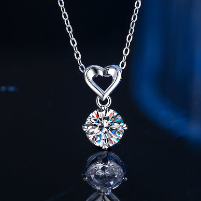 Heart Pendant Moissanite Necklace