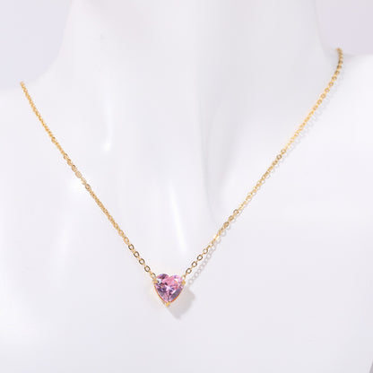 Twelve - Month Birthstone Heart Pendant Necklace: A Love - Infused Treasure