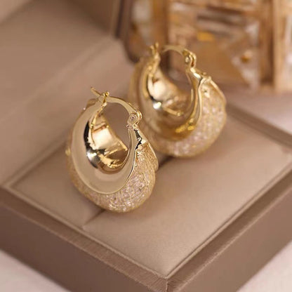 -Mesh Hoop Earrings