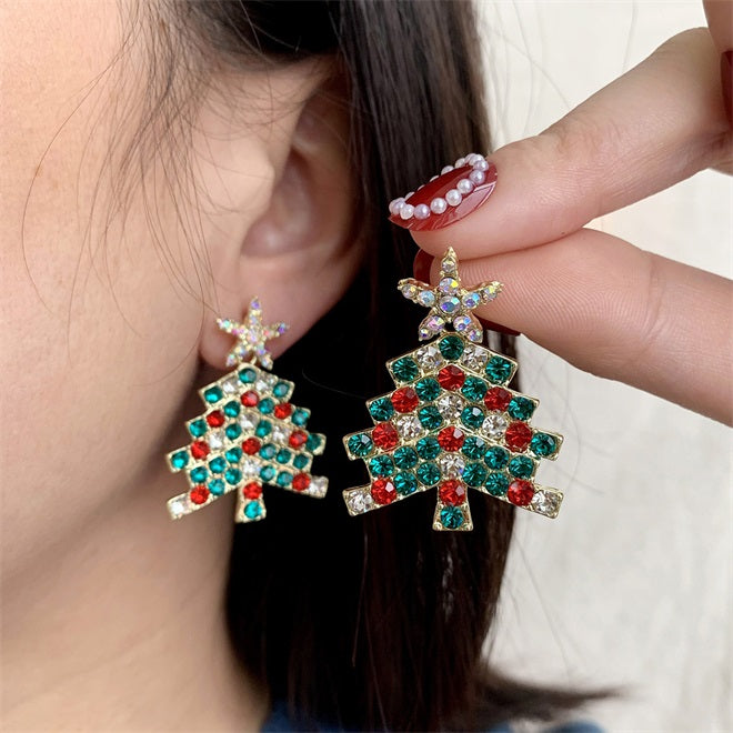 Sparkling Christmas Tree Earrings - Colorful🎄