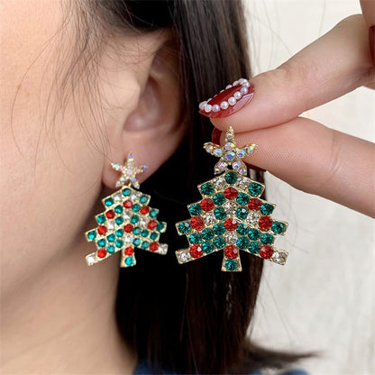 Sparkling Christmas Tree Earrings - Colorful🎄