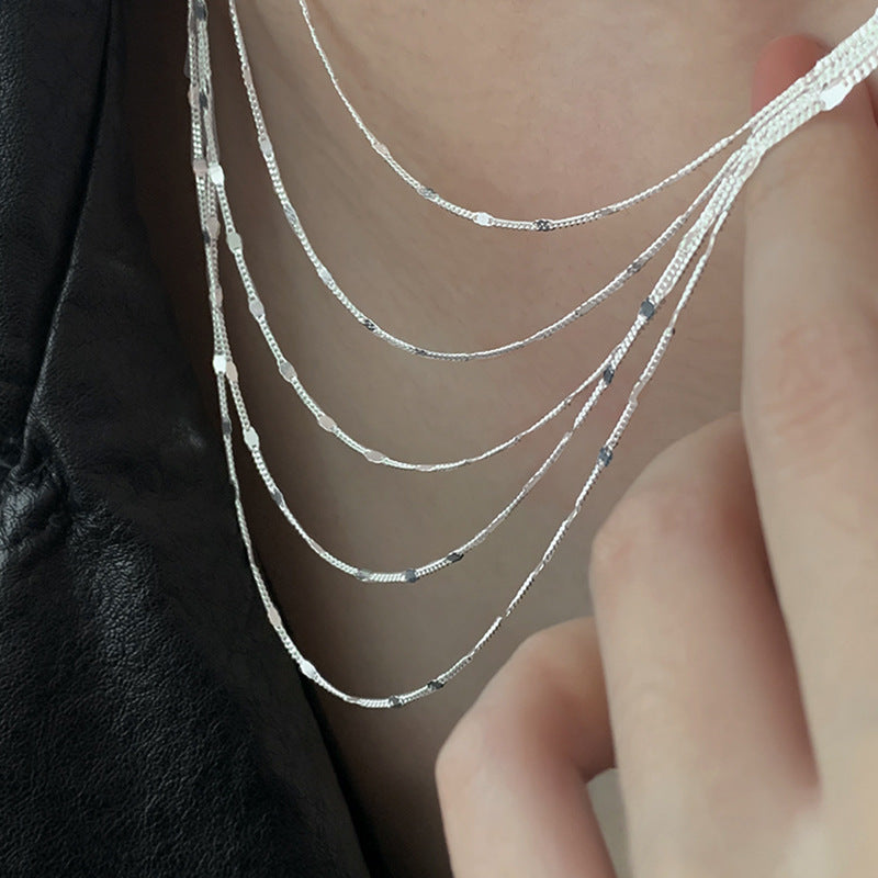 Multilayer Chain Sparkling Necklace