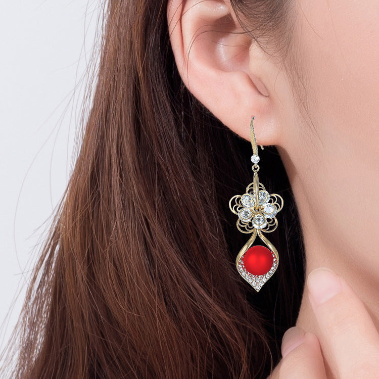 💐 Mother'Day Pre-Sale 💝- Elegant Flower Zircon Earrings