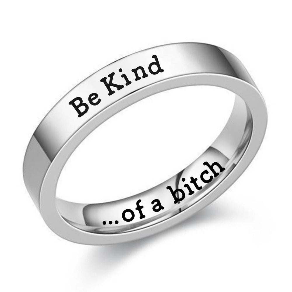 Be Kind...of a b**** Mantra Ring
