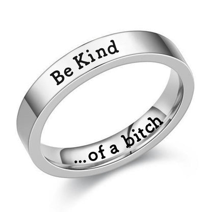 Be Kind...of a b**** Mantra Ring