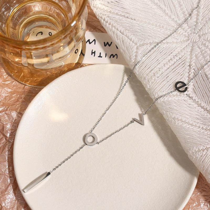 L-O-V-E Long Chain Necklace