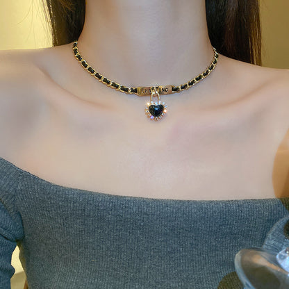 💖Leather Wrap Heart Necklace