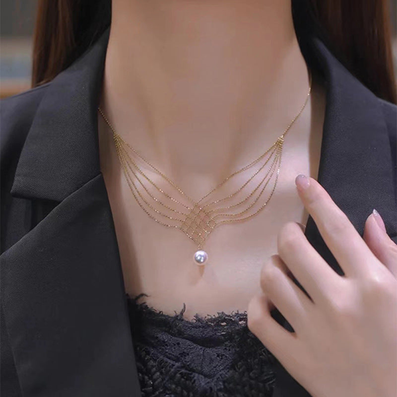 Lace Pearl Necklace