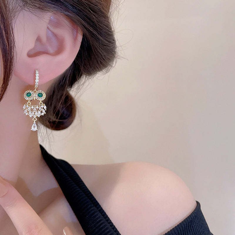 - Owl Zirconia Earrings