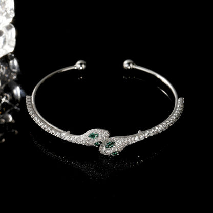 Green Eye Snake Zircon Bracelet
