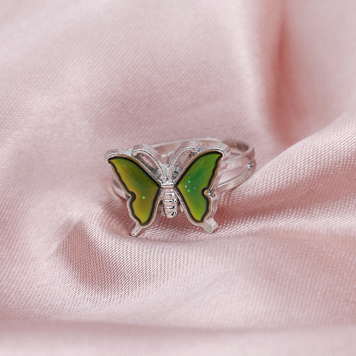 Temperature Sensing Color Changing Butterfly Ring