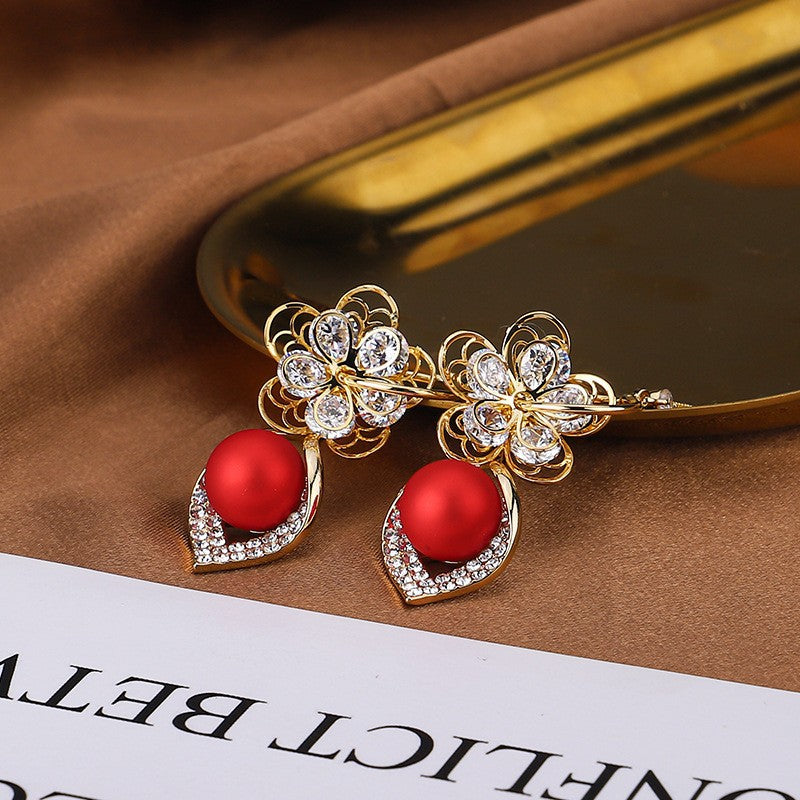 💐 Mother'Day Pre-Sale 💝- Elegant Flower Zircon Earrings