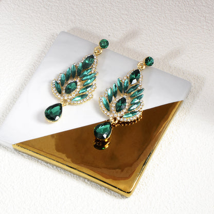 FOR LOVE - CRYSTAL DANGLE OVERSIZED EARRINGS FOR WOMEN