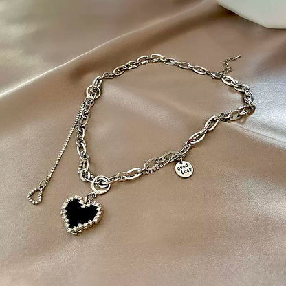 💖Heart Patchwork Necklace