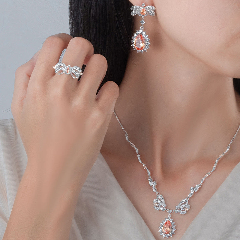 🎉NEW YEAR PRE-SALE🎁Imperial Topaz French Bow Jewelry Set
