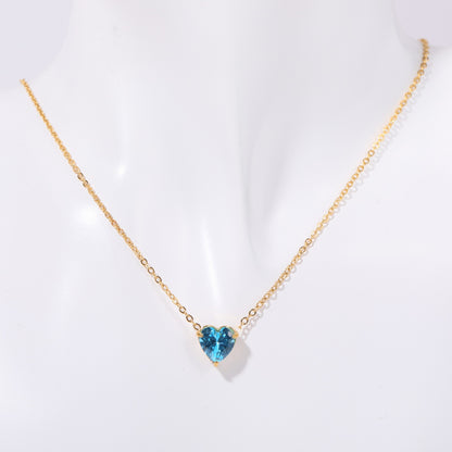 Twelve - Month Birthstone Heart Pendant Necklace: A Love - Infused Treasure