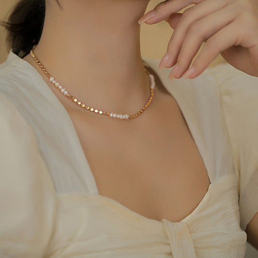 Pearl Patchwork Necklace
