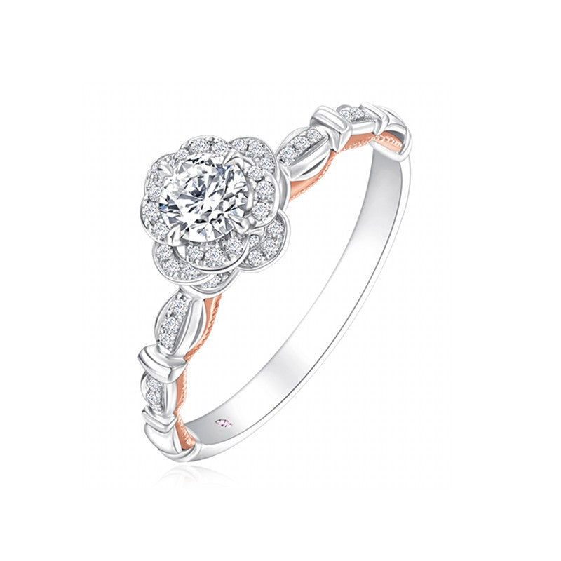 -Rose Mosamite Ring