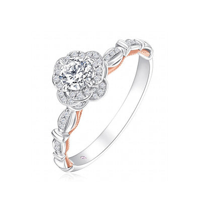 -Rose Mosamite Ring