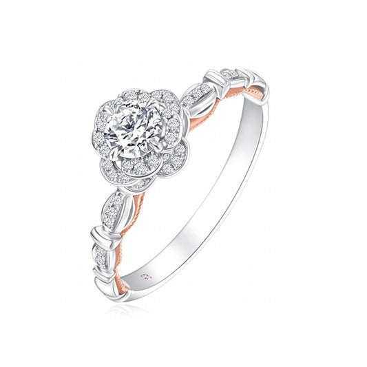-Rose Mosamite Ring