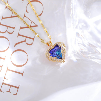 "Guardian" - Colorful Ocean Heart Pendant