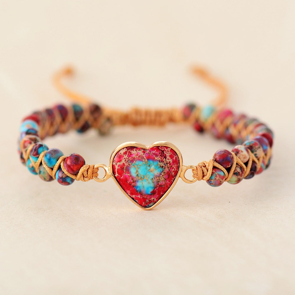 PASSIONATE HEART JASPER BRACELET