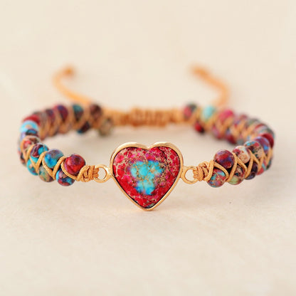 PASSIONATE HEART JASPER BRACELET