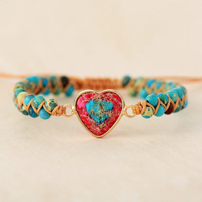 PASSIONATE HEART JASPER BRACELET