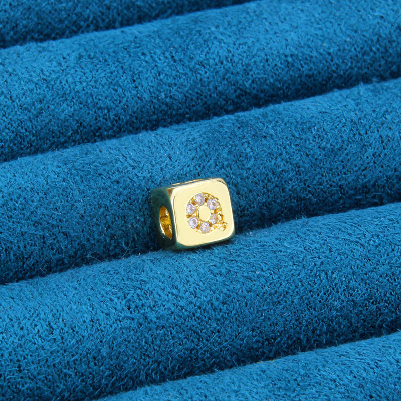 DIY Alphabet Gold Plated Zircon Necklace