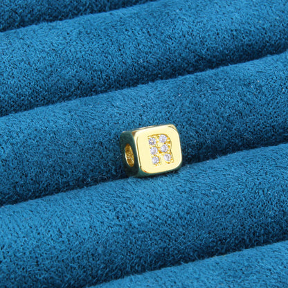 DIY Alphabet Gold Plated Zircon Necklace