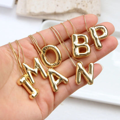 Balloon Alphabet Pendant '18k Gold Plated'