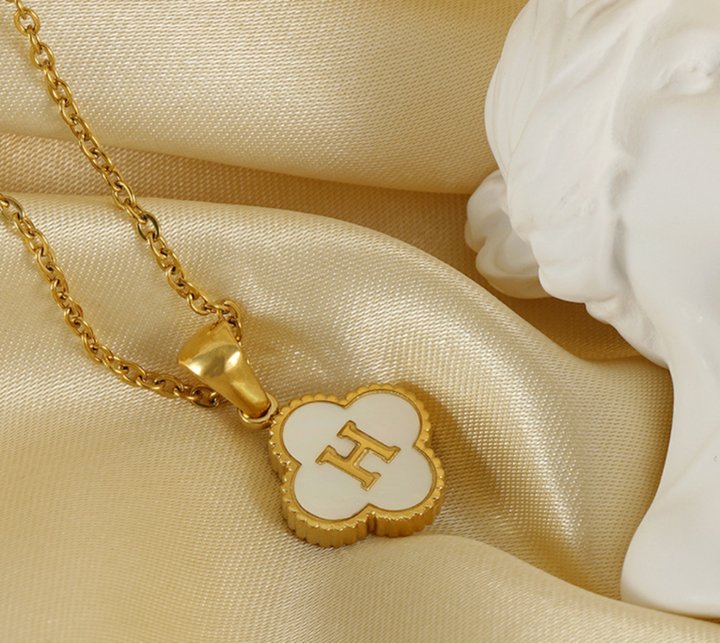 Clover Charms Initial Pendant '18k Gold Plated'