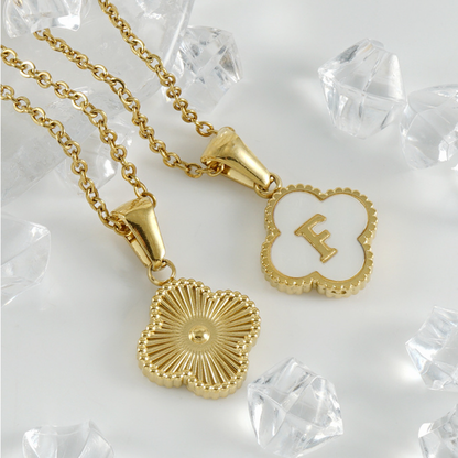 Clover Charms Initial Pendant '18k Gold Plated'
