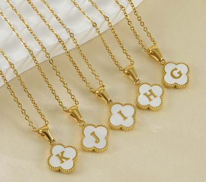 Clover Charms Initial Pendant '18k Gold Plated'