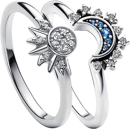 celestial sun & moon ring set
