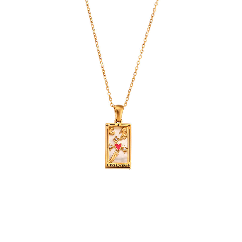 Colorful Tarot Cards Symbolic Necklaces