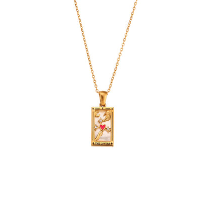 Colorful Tarot Cards Symbolic Necklaces