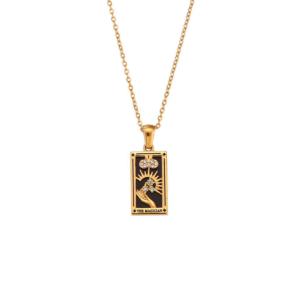 Colorful Tarot Cards Symbolic Necklaces
