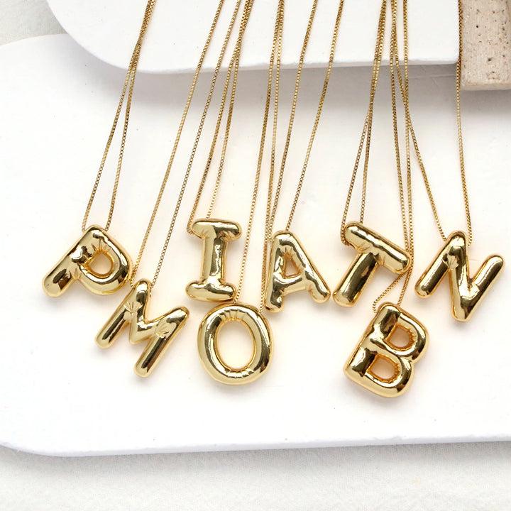 Balloon Alphabet Pendant '18k Gold Plated'