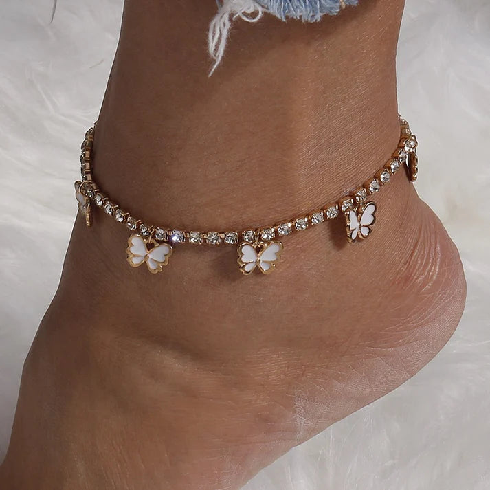 🦋Butterfly Anklets Rhinestone Tennis Chain