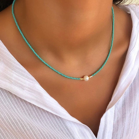 FRESHWATER PEARL NECKLACE (4 COLOR OPTIONS)
