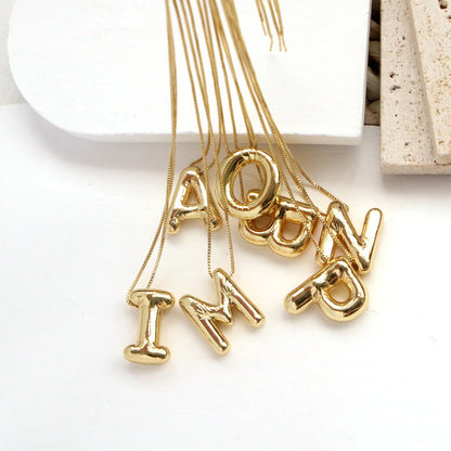 Balloon Alphabet Pendant '18k Gold Plated'