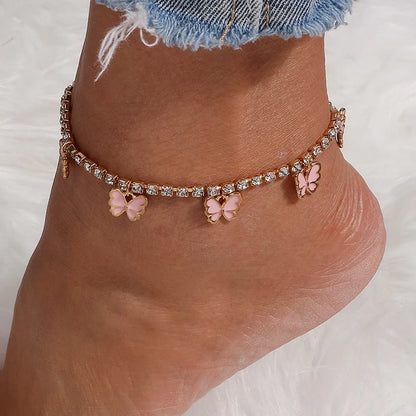 🦋Butterfly Anklets Rhinestone Tennis Chain